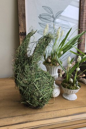 Hase grashase heuhase gras heu Osterhase naturhase dekohase osterdeko deko natur dekoidee holzdeko naturdeko im Mrs Greenery Shop bestellen kaufen
