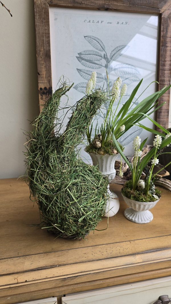 Hase grashase heuhase gras heu Osterhase naturhase dekohase osterdeko deko natur dekoidee holzdeko naturdeko im Mrs Greenery Shop bestellen kaufen