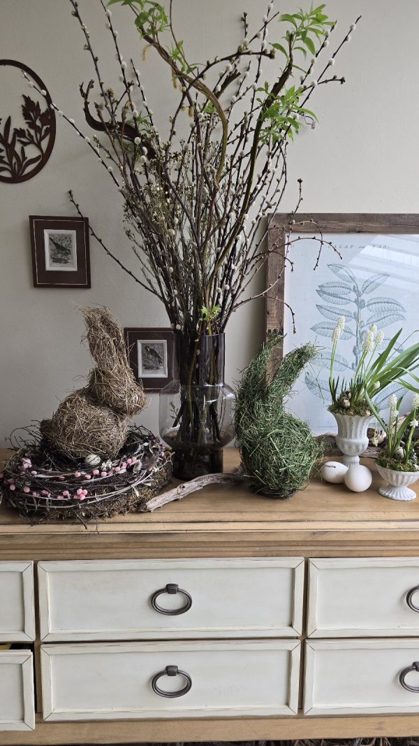 Hase grashase heuhase gras heu Osterhase naturhase dekohase osterdeko deko natur dekoidee holzdeko naturdeko im Mrs Greenery Shop bestellen kaufen