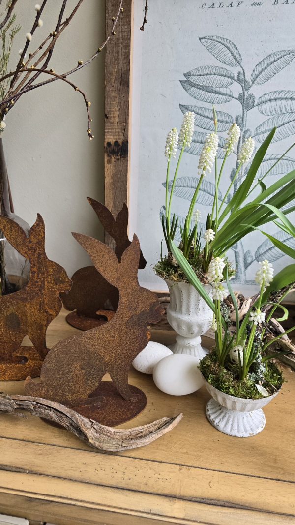 Hase rosthase rost Osterhase naturhase dekohase osterdeko deko natur dekoidee holzdeko naturdeko im Mrs Greenery Shop bestellen kaufen