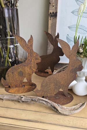 Hase rosthase rost Osterhase naturhase dekohase osterdeko deko natur dekoidee holzdeko naturdeko im Mrs Greenery Shop bestellen kaufen