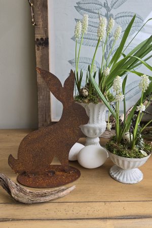Hase rosthase rost Osterhase naturhase dekohase osterdeko deko natur dekoidee holzdeko naturdeko im Mrs Greenery Shop bestellen kaufen