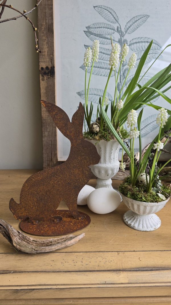 Hase rosthase rost Osterhase naturhase dekohase osterdeko deko natur dekoidee holzdeko naturdeko im Mrs Greenery Shop bestellen kaufen