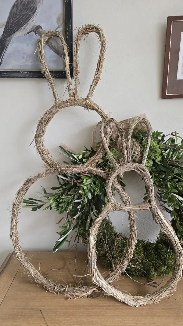 Draht-Heu-Hase natur 60 cm