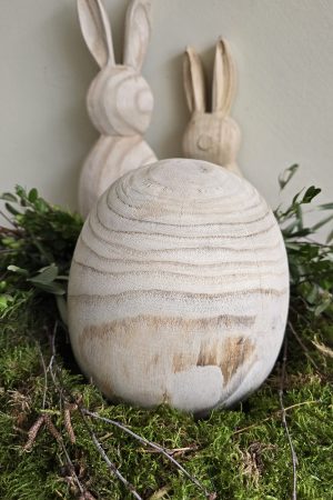 ei Holzei Osterei Vollholz Pappel Pappelholz Pappelhase naturhase dekohase handarbeit osterdeko deko natur dekoidee holzdeko naturdeko im Mrs Greenery Shop bestellen kaufen