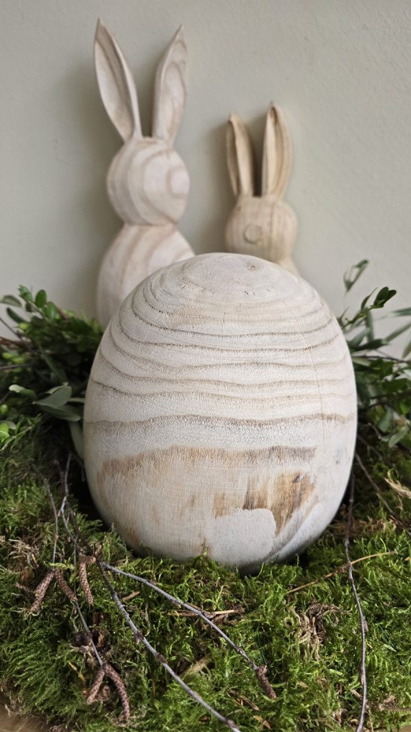 ei Holzei Osterei Vollholz Pappel Pappelholz Pappelhase naturhase dekohase handarbeit osterdeko deko natur dekoidee holzdeko naturdeko im Mrs Greenery Shop bestellen kaufen