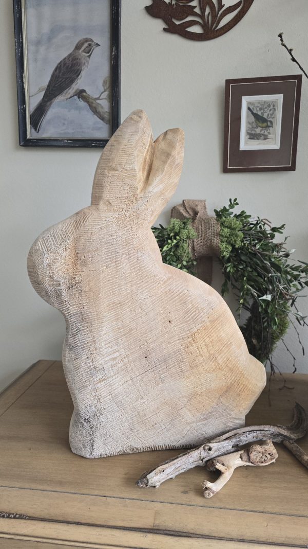 Hase Holzhase Osterhase Vollholz Pappel Pappelholz Pappelhase naturhase dekohase handarbeit osterdeko deko natur dekoidee holzdeko naturdeko im Mrs Greenery Shop bestellen kaufen