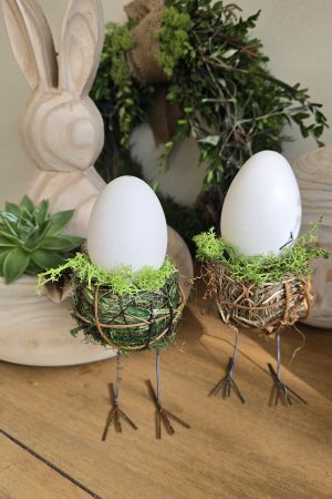 osternest nest küken osterdeko deko natur dekoidee holzdeko naturdeko im Mrs Greenery Shop bestellen kaufen