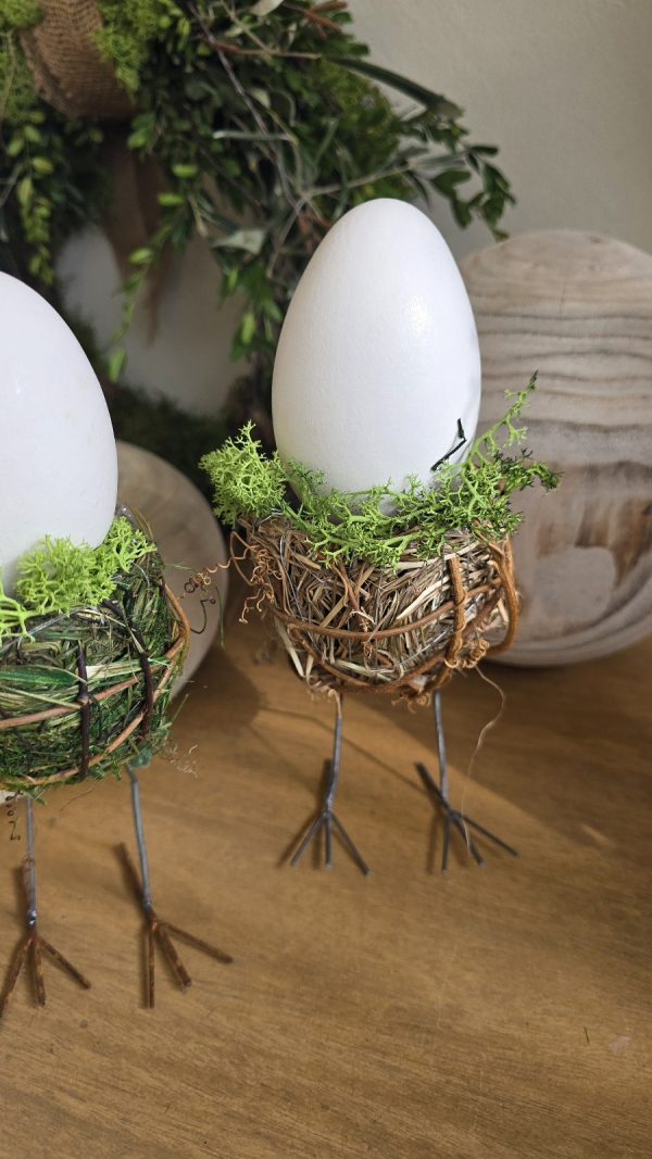 osternest nest küken osterdeko deko natur dekoidee holzdeko naturdeko im Mrs Greenery Shop bestellen kaufen