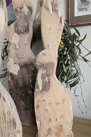 Hase Holzhase Osterhase Vollholz Pappel Pappelholz Pappelhase naturhase dekohase handarbeit osterdeko deko natur dekoidee holzdeko naturdeko im Mrs Greenery Shop bestellen kaufen