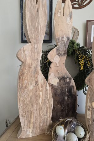 Hase Holzhase Osterhase Vollholz Pappel Pappelholz Pappelhase naturhase dekohase handarbeit osterdeko deko natur dekoidee holzdeko naturdeko im Mrs Greenery Shop bestellen kaufen