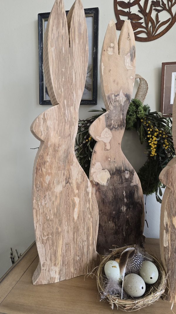 Hase Holzhase Osterhase Vollholz Pappel Pappelholz Pappelhase naturhase dekohase handarbeit osterdeko deko natur dekoidee holzdeko naturdeko im Mrs Greenery Shop bestellen kaufen