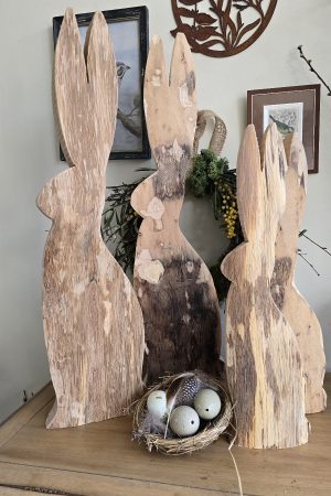 Hase Holzhase Osterhase Vollholz Pappel Pappelholz Pappelhase naturhase dekohase handarbeit osterdeko deko natur dekoidee holzdeko naturdeko im Mrs Greenery Shop bestellen kaufen