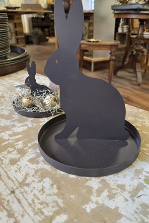 metallhase hase tablett osterdeko ostern naturdeko im Mrs Greenery Shop bestellen kaufen