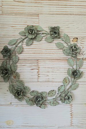 kranz kränze metallkranz blüten blütenkranz türkis im mrs greenery Shop bestellen kaufen naturdeko