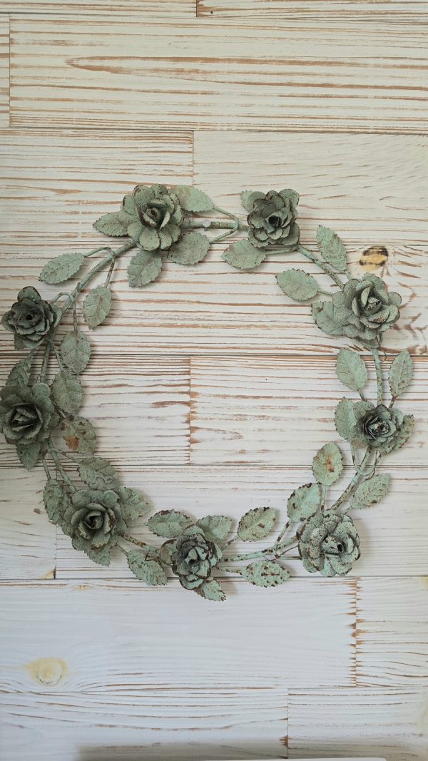 kranz kränze metallkranz blüten blütenkranz türkis im mrs greenery Shop bestellen kaufen naturdeko