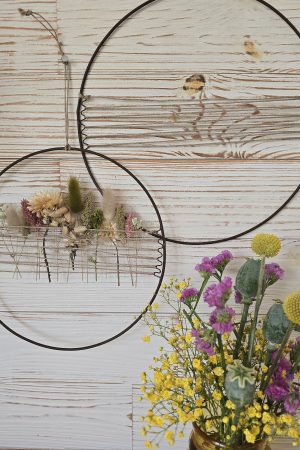 loop mit schnur trockenblumen kranz kreativsein im mrs greenery Shop bestellen kaufen naturdeko ring metallring