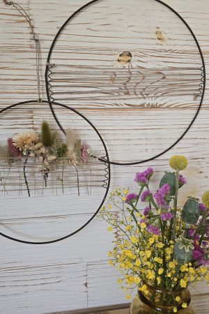 loop mit schnur trockenblumen kranz kreativsein im mrs greenery Shop bestellen kaufen naturdeko ring metallring
