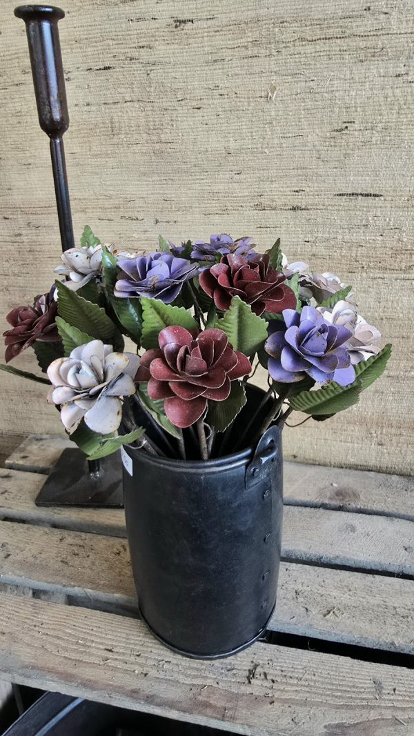 blume metallblume metalldeko rostdeko blüte im mrs greenery shop bestellen kaufen