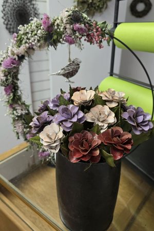 blume metallblume metalldeko rostdeko blüte im mrs greenery shop bestellen kaufen