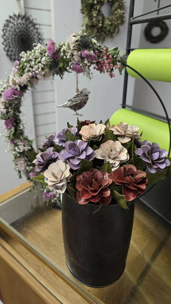 blume metallblume metalldeko rostdeko blüte im mrs greenery shop bestellen kaufen