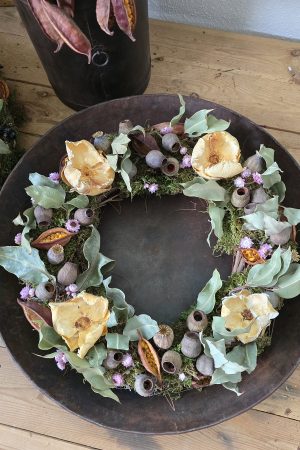 Trockenblumenkranz Kränze fertig gebunden kranz sommerkranz Dekokranz deko im Mrs Greenery Shop bestellen kaufen naturdeko