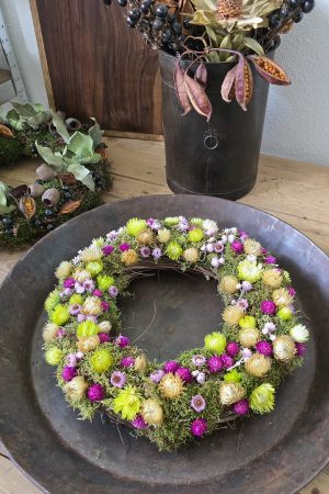 Trockenblumenkranz Kränze fertig gebunden kranz sommerkranz Dekokranz deko im Mrs Greenery Shop bestellen kaufen naturdeko