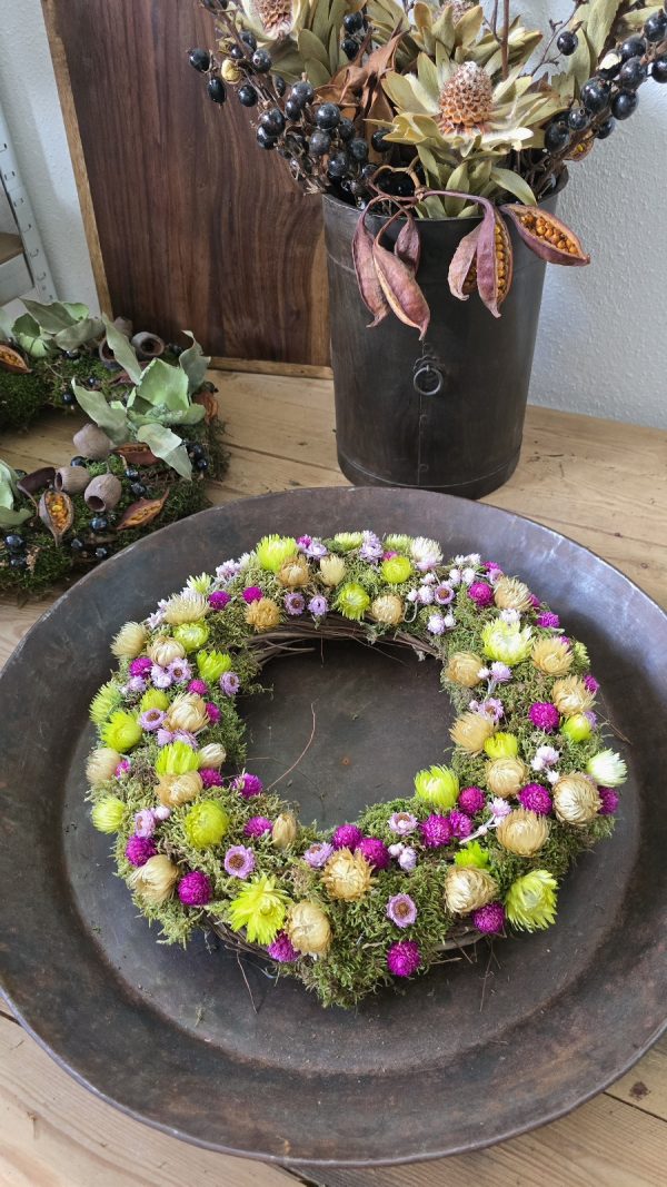 Trockenblumenkranz Kränze fertig gebunden kranz sommerkranz Dekokranz deko im Mrs Greenery Shop bestellen kaufen naturdeko