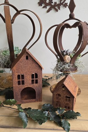 krone rostkrone metallkrone dekokrone dekohaus metallhaus rosthaus lichthaus weihnachtsdeko haus kerzen im mrs greenery shop bestellen kaufen