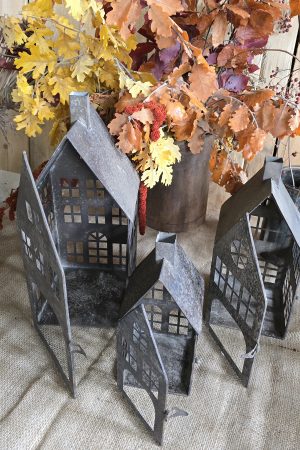 dekohaus metallhaus rosthaus lichthaus weihnachtsdeko haus kerzen im mrs greenery shop bestellen kaufen