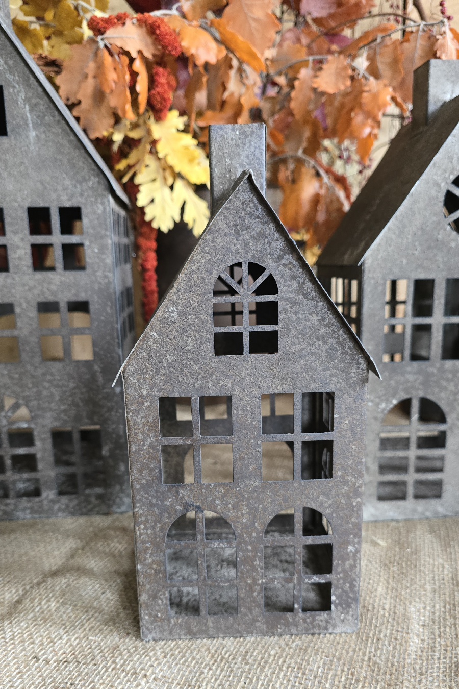 dekohaus metallhaus rosthaus lichthaus weihnachtsdeko haus kerzen im mrs greenery shop bestellen kaufen