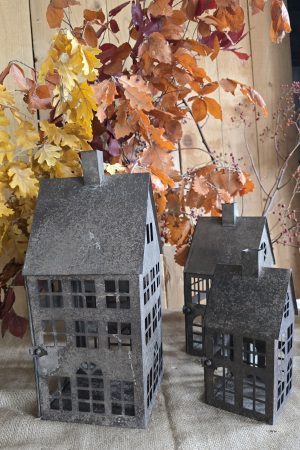 dekohaus metallhaus rosthaus haus kerzen im mrs greenery shop bestellen kaufen