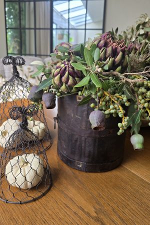 topf metalltop vintage antik dunel braun schwarz im mrs greenery shop bestellen kaufen