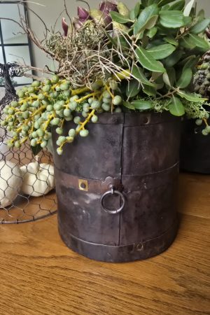 topf metalltop vintage antik dunel braun schwarz im mrs greenery shop bestellen kaufen