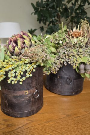 topf metalltop vintage antik dunel braun schwarz im mrs greenery shop bestellen kaufen
