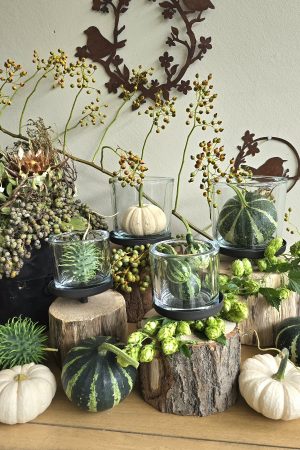 holz Windlicht Eiche natur Rinde Windlichter aus Holz mit Glas im Mrs greenery Shop bestellen kaufen