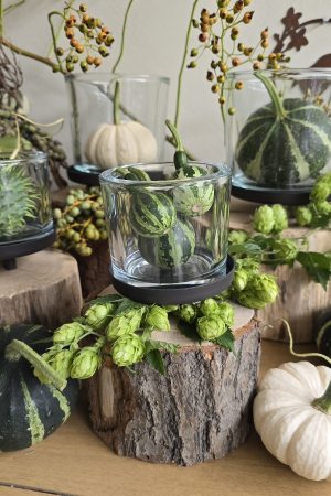 holz Windlicht Eiche natur Rinde Windlichter aus Holz mit Glas im Mrs greenery Shop bestellen kaufen