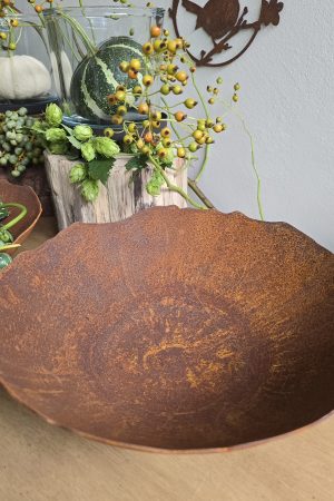 Schale Rostig Rostschale Metallschale Rost Dekoschale im Mrs Greenery Shop bestellen kaufen