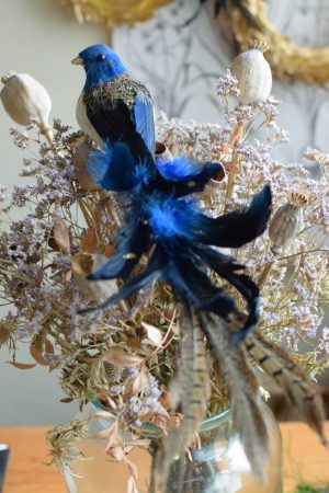 Dekovogel Dekovögel mit Pailetten und Federn. Vogeldeko