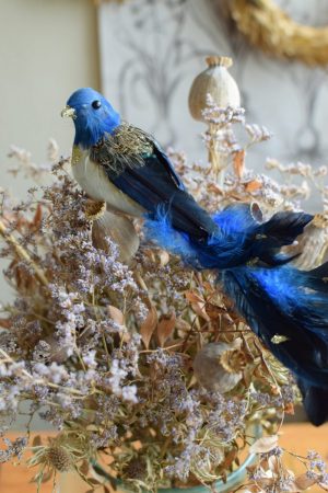 Dekovogel Dekovögel mit Pailetten und Federn. Vogeldeko