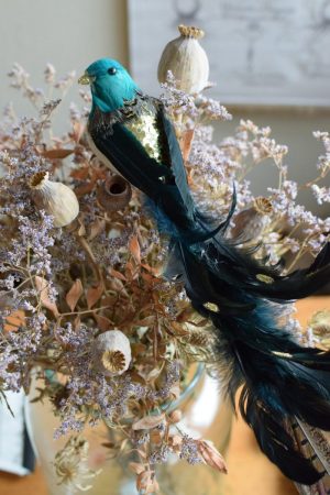 Dekovogel Dekovögel mit Pailetten und Federn. Vogeldeko