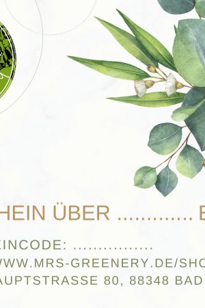 Mrs Greenery Geschenkgutschein