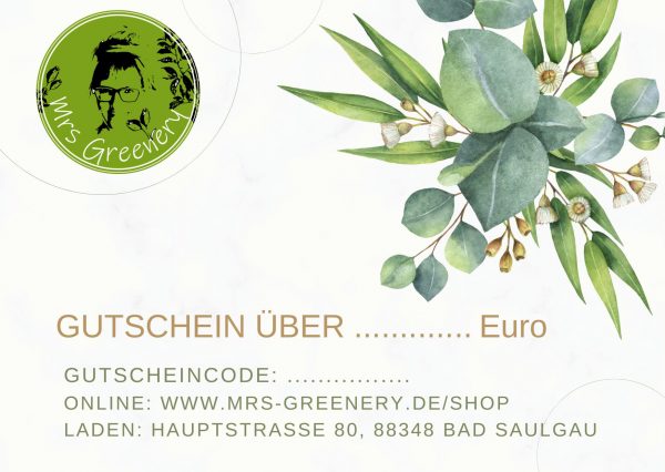 Mrs Greenery Geschenkgutschein
