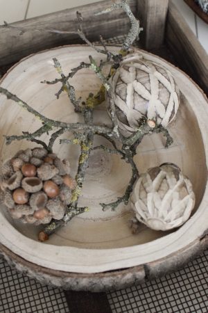 Holz Tablett aus Baumscheibe Tablett Naturholz unbehandelt Dekotablett Herbstdeko Winterdeko Schale Holzschale im Mrs Greenery Shop bestellen