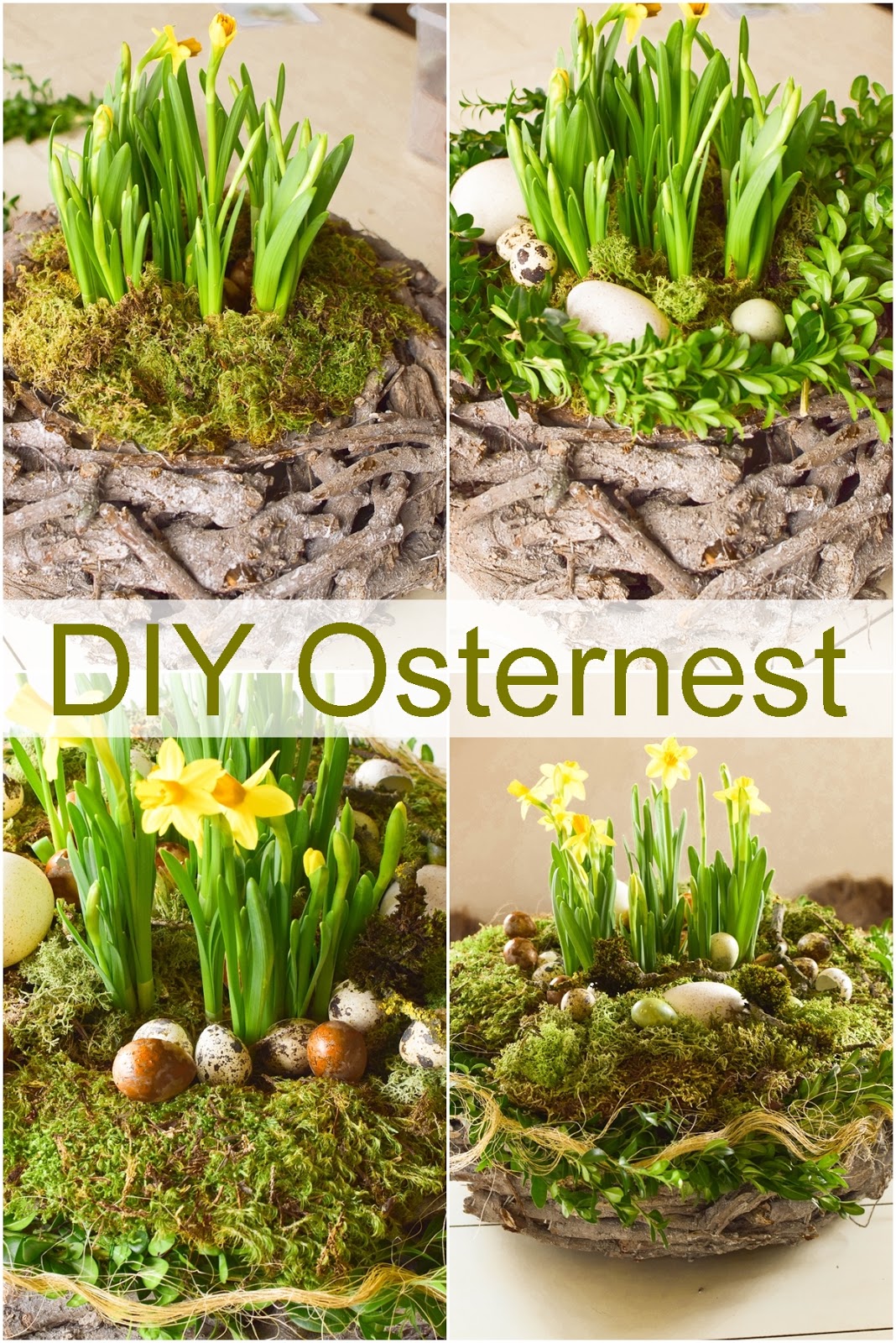 DIY Osternest für euren Tisch | DIY, Blumen & Naturdeko
