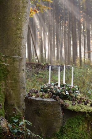 Natürlicher Adventskranz einfach selber binden. Schritt für Schritt Anleiung. Adventskränze Kranz Kranzbinden Advent Weihnachten Winter Naturdeko natürlich dekorieren