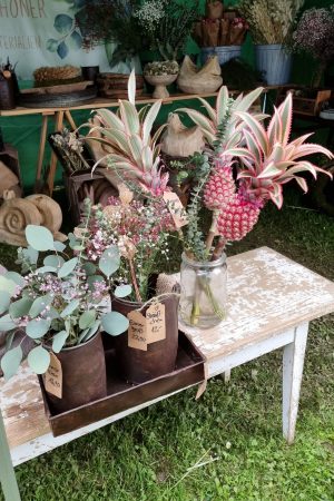 Antiker Metalltopf mit Henkel Eimer Vase Schale braun im Vintage Look im Mrs Greenery Shop bestellen kaufen