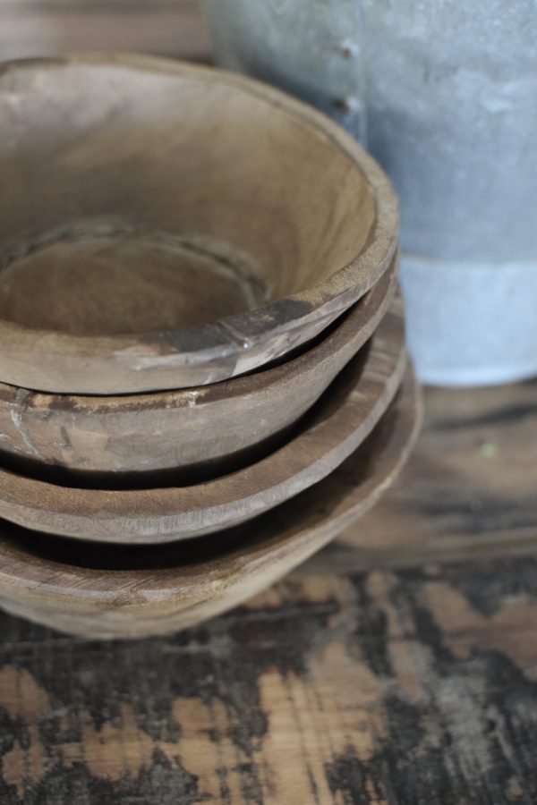Antike Holzschale Mini klein Dekoschale Holz Naturdeko im Mrs Greenery Shop bestellen