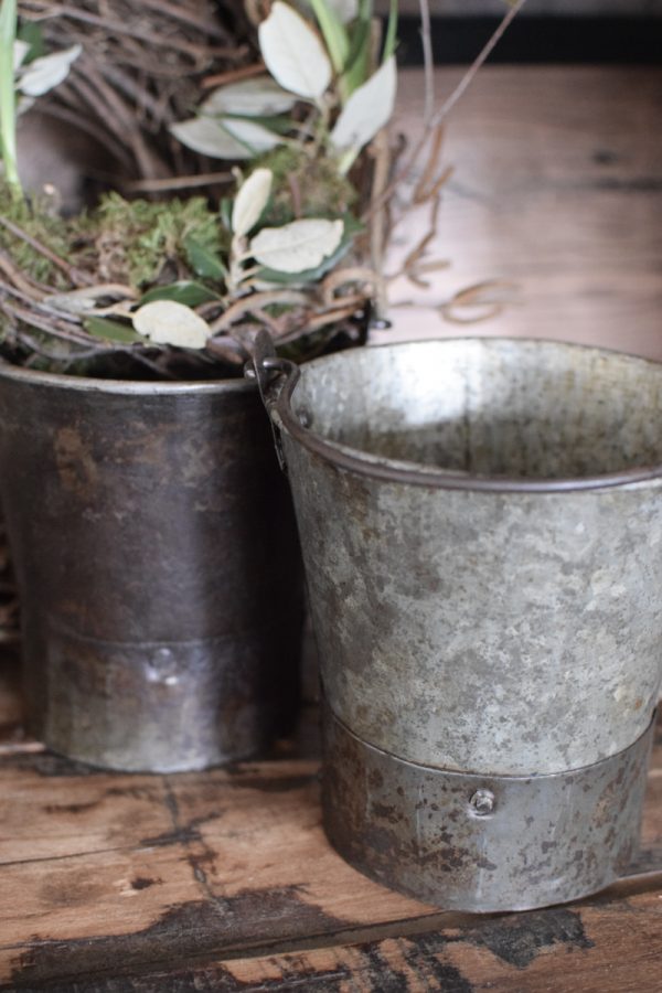 Antiker Vintage Mini Eimer Metalleimer Deko Vintageeimer Deko Dekoidee Antik im Mrs Greenery Shop bestellen