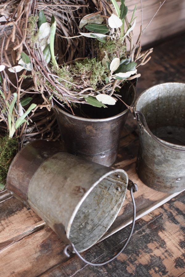 Antiker Vintage Mini Eimer Metalleimer Deko Vintageeimer Deko Dekoidee Antik im Mrs Greenery Shop bestellen